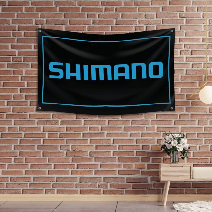 Shimano 3x5ft Flag – Fishing Banner, Bike Equipment, Man Cave Wall Decor, Garage Sign