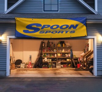 Spoon Sport Banner 2x8 ft – JDM Racing Car, Man Cave Garage Wall Decor Sign