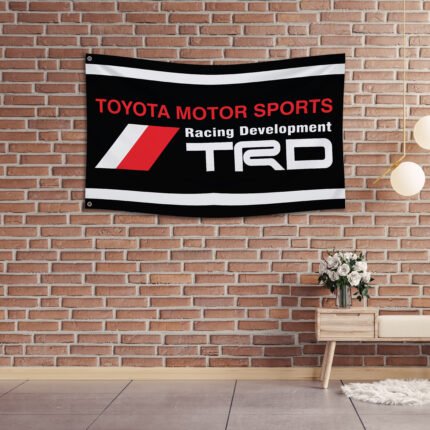 Toyota TRD 3x5ft Flag – Motorsports Racing Development Banner, Garage, Man Cave Wall Decor Sign