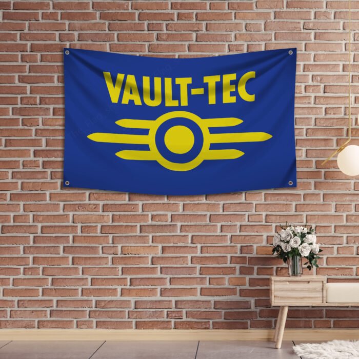 Vault Tec, Fallout Flag 3x5ft Banner – Man Cave Wall Decor Sign