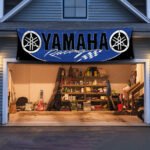 Yamaha Racing Banner 2x8ft Motorcycle Flag Show Man Cave Flag Garage Wall Decor Large Sign