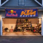 Redbull KTM Racing Banner 2x8FT Motorcycle Racing Flag Show Garage Man Cave Wall Decor