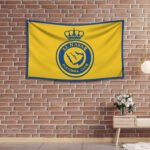 AL Nassr FC Saudi 3x5 ft Fan Flag - Cristiano Ronaldo Football Club Banner Soccer Room Wall Decor