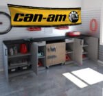 "Show your love for Can-Am BRP and Bombardier with this premium 2x8 ft banner flag. Featuring bold graphics and iconic branding, this banner is perfect for motorcycle enthusiasts, off-road adventurers, and racing fans. Ideal for man caves, garages, workshops, or car shows, it’s a standout décor piece for showcasing your passion for Can-Am’s high-performance vehicles, including the Defender and other models. Made from durable materials, this flag is suitable for both indoor and outdoor use, making it a versatile addition to your space. Elevate your wall décor with this Can-Am BRP banner, the ultimate sign for fans of cutting-edge engineering and adventure."