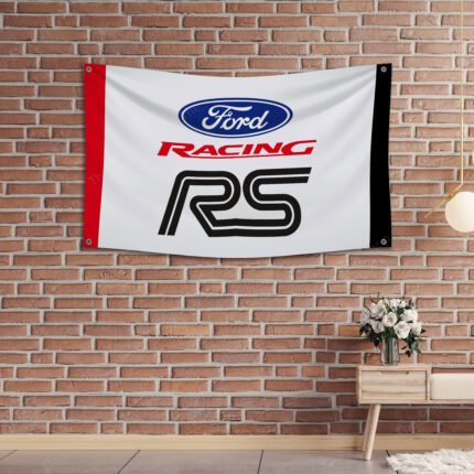 Ford Racing RS Flag 3x5 Ft Car Truck Garage Workshop Man Cave Wall Decor Banner