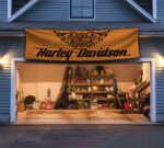 Harley Davidson Motorcycle 2x8 ft Garden Flag Mount Man Cave Banner Garage Sign