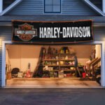 Harley Davidson Motorcycle Banner 2x8 ft Garden Flag Mount Man Cave Banner Garage Sign