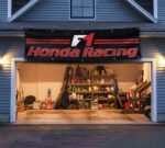 Honda F1 Racing Banner 2x8 ft HRC Car Flag Show Garage Man Cave Wall Decor Sign