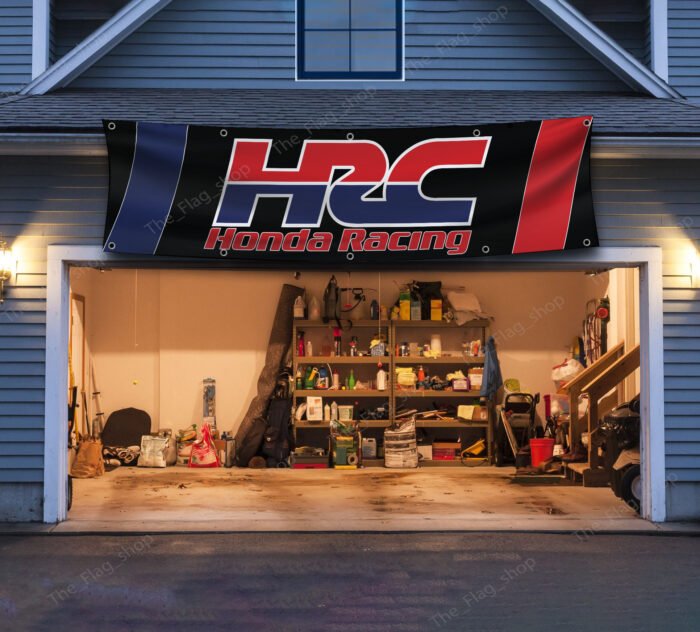 Honda HRC 2x8 ft Banner Car Racing Flag Show Garage Man Cave Wall Decor Sign