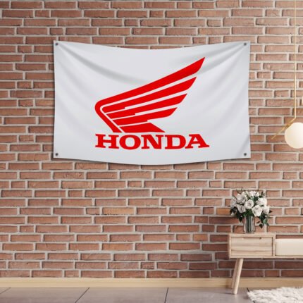 Honda 3x5ft Flag Racing Banner Garage Workshop Man Cave Wall Decor Sign