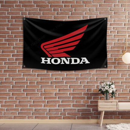 Honda 3x5ft Flag Racing Banner Garage Workshop Man Cave Wall Decor Sign