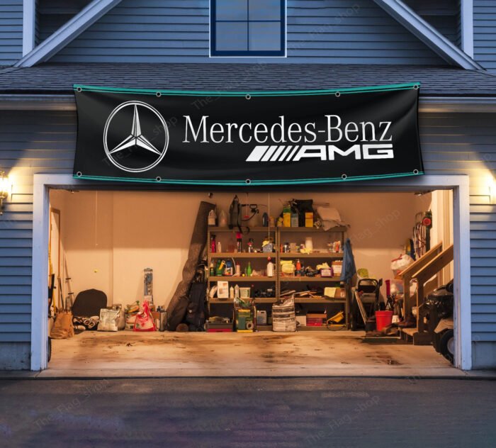 Mercedes Benz AMG Banner 2x8 ft Racing Flag Garden Man cave garage workshop Wall Decor Display sign
