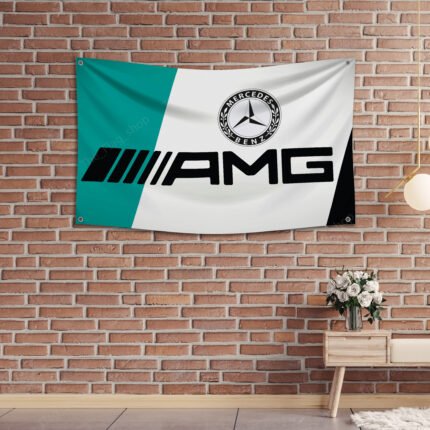 Mercedes Benz AMG 3x5ft Flag Racing Banner Car Show Garage Man Cave Wall Decor