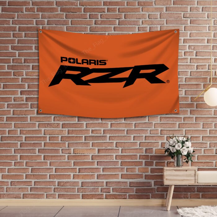 Polaris RZR Flag 3x5 FT – Racing Off-Road Car Show, Dirt Track, Garage, Man Cave Banner Wall Decor Sign