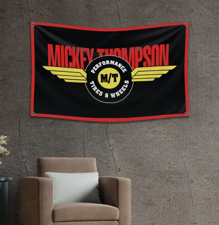 Mickey Thompson Tires 3x5ft Banner Flag Big Drag Racing Man Cave Wall Decor Sign