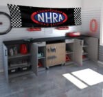 NHRA Drag Racing 2x8ft Checkered Banner – Hot Rod National Association Garage Flag for Man Cave & Workshop Display