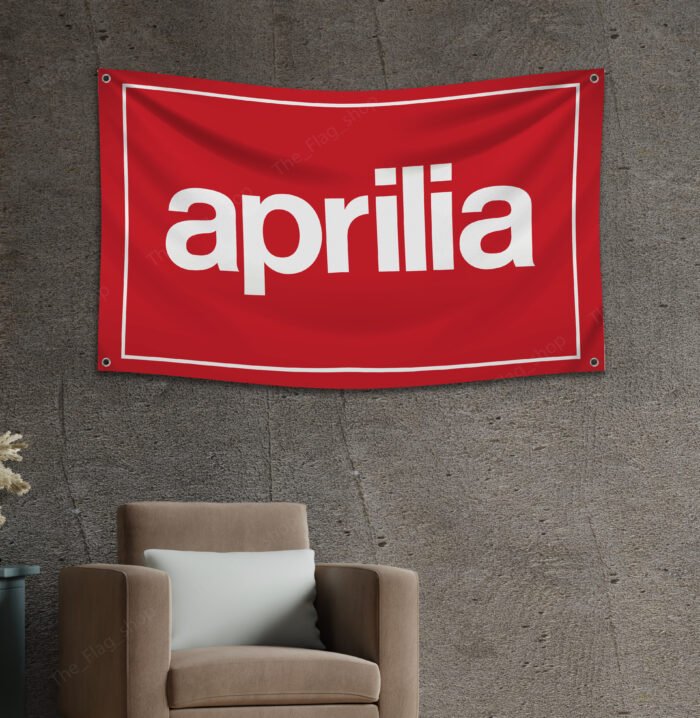 "Show your passion for motorcycles with the Aprilia Racing 3x5 ft flag banner. Perfect for motorcycle enthusiasts, this vibrant banner is ideal for garages, man caves, or wall décor. Made for indoor and outdoor use, it's a must-have for Aprilia fans and racing lovers."