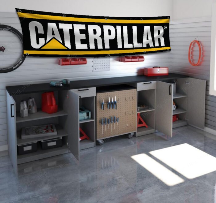 "Celebrate the legacy of Caterpillar with this 2x8 ft CAT Heavy Equipment banner flag. Perfect for fans of industrial machinery, heavy equipment operators, and Caterpillar enthusiasts, this banner features bold CAT branding and iconic graphics. Ideal for decorating garages, man caves, workshops, or offices, it adds a rugged, industrial touch to your wall décor. Crafted from durable, high-quality materials, this banner is designed for both indoor and outdoor use, making it a versatile choice for showcasing your appreciation for Caterpillar’s excellence in heavy machinery. Whether for personal or professional spaces, this Caterpillar banner is a must-have sign for fans of power, performance, and durability."