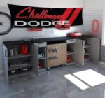 "Showcase your love for the iconic Dodge Challenger with this premium flag, perfect for enthusiasts of classic American muscle cars. Featuring bold Dodge Challenger branding and striking graphics, this flag is a standout piece for any garage, man cave, workshop, or car show display. Crafted from durable, high-quality materials, it’s designed to maintain its vibrant colors and withstand both indoor and outdoor use. Whether you're celebrating the Challenger's legacy of power and performance or enhancing your automotive décor, this flag is a must-have. Highlight your passion for Dodge’s legendary muscle car with this eye-catching and stylish wall décor piece."