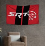 "Showcase your passion for high-performance vehicles with this Dodge SRT flag, perfect for car enthusiasts and racing fans. Featuring bold SRT branding and iconic Dodge graphics, this flag is ideal for garages, man caves, workshops, or car shows. Made from durable, high-quality materials, it’s designed for both indoor and outdoor use. Celebrate the power, speed, and legacy of Dodge SRT with this vibrant and stylish flag, a must-have décor piece for any true fan of American muscle and performance engineering."