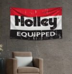 Holley Original Banner Flag 3x5ft Auto Parts Car Garage Man Cave Wall Decor Sign