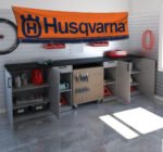 Husqvarna Banner Flag 2x8ft Tools Shop Workshop Garage Man Cave Wall Decor Sign