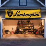 Lamborghini Banner 2x8 FT Racing Lambo Flag Car Show Garage Man Cave Wall Decor Sign