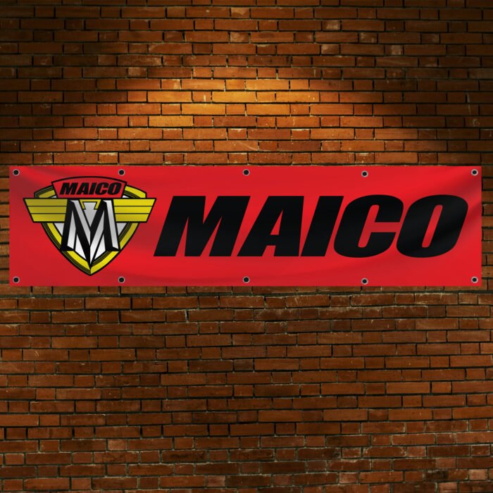 Maico banner 2x8ft flag Moto cross off-road Racing Man cave garage decor