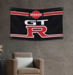 Nissan GTR Flag 3x5 FT – NISMO Racing Sport Speed Car Banner for Man Cave & Show Display