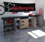 Nürburgring Banner Flag 2x8 FT – Motorsport Car Racing Track Wall Decor for Man Cave, Garage, or Showroom