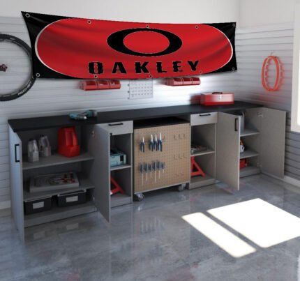 Oakley Banner 2x8 ft Sunglasses Promotional Man Cave Wall Decor Garage Sign – Perfect for Oakley Fans & Collectors!