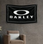Oakley Flag Banner 3x5 ft – Sunglasses Advertising Promotional Workshop & Man Cave Wall Decor