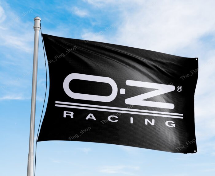 OZ Racing Wheels Flag 3x5 ft Car Show Black Banner Garage Man Cave Wall Decor Sign
