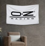 OZ Racing Wheels Banner Flag 3x5 ft – Car Show, Garage, and Man Cave Wall Decor Sign