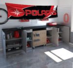 Polaris Banner 2x8ft – Off-Road Vehicle Racing Car Flag, Dirt Track Competitions, Cave Wall Decor Sign
