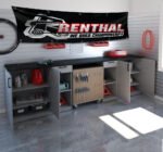 Renthal "We Build Championships" 2x8ft Banner – Black Flag, Motocross, Motorcycle, Mountain Bike, Street, ATV Parts, Man Cave & Shop Decor