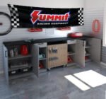 Summit Racing Checkered Banner 2x8ft – Garage Flag, Car, Man Cave Wall Decor Sign