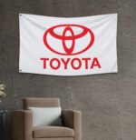 Toyota Flag 3x5ft – Car Show Banner, Garage, Man Cave Wall Decor Sign