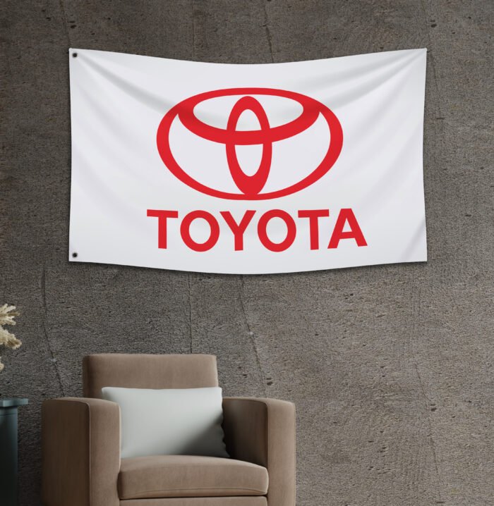 Toyota Flag 3x5ft – Car Show Banner, Garage, Man Cave Wall Decor Sign