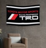 Toyota TRD 3x5ft Flag – Motorsports Racing Development Banner, Garage, Man Cave Wall Decor Sign