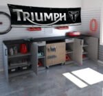 Triumph Motorcycles Banner 2x8ft – Moto Racing Blach Flag, Man Cave Wall Decor Large Sign