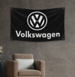 Volkswagen Flag 3x5ft – VW Banner Jetta Passat Golf GTI Racing, Garage Workshop Wall Decor Sign