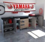 Yamaha Banner 2x8ft – Revs Your Heart Flag Motorcycle Show, Man Cave, Garage Wall Decor Large Sign