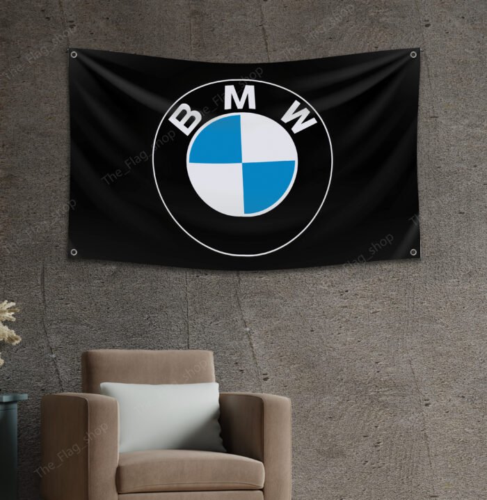 "Decorate your space with this 3x5 ft BMW flag featuring the iconic logo. Ideal for garages, workshops, man caves, and wall décor, this durable banner is perfect for showcasing your love for BMW. Designed for both indoor and outdoor use, it’s a must-have sign for BMW enthusiasts looking to highlight their passion for the brand’s heritage and performance."