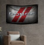 "Show off your passion for Dodge with this 3x5 ft flag banner featuring the iconic SRT Hellcat design. Perfect for car enthusiasts, racing fans, and Dodge collectors, this banner adds a bold and dynamic touch to any space. Ideal for garages, car shows, man caves, or workshops, it proudly showcases your love for high-performance vehicles and Dodge's legendary muscle car legacy. Made from durable, high-quality materials, this flag is designed for both indoor and outdoor use, ensuring vibrant colors and long-lasting appeal. Whether you’re decorating your personal space or enhancing your event setup, this Dodge SRT Hellcat flag banner is a must-have wall décor for any true fan of speed and power."