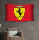 "Celebrate your passion for speed and luxury with this Ferrari Racing Checkered Flag, a must-have for car enthusiasts and racing fans. This 3x5 ft flag combines the iconic Ferrari logo with classic checkered racing graphics, making it perfect for garages, man caves, workshops, or car show displays. Crafted from durable, high-quality materials, it offers vibrant colors and long-lasting performance, suitable for both indoor and outdoor use. Highlighting Ferrari’s legendary status in motorsport and Formula 1, this flag adds a dynamic and stylish touch to any space. Whether you're a collector, a racing aficionado, or an admirer of Italian automotive excellence, this Ferrari Racing Checkered Flag is the ultimate décor piece to showcase your love for speed and precision."