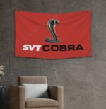 Ford SVT Cobra Flag 3x5 ft Shelby Racing Banner Car Truck Garage Man Cave Wall Banner