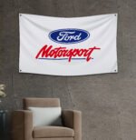 Ford Motorsport Flag 3x5Ft Car Truck Racing Show Garage Wall Workshop Banner