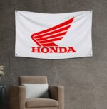 Honda 3x5ft Flag Racing Banner Garage Workshop Man Cave Wall Decor Sign