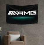 Mercedes Benz AMG 3x5ft Flag Racing Banner Car Show Garage Man Cave Wall Decor